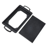 Mini Aluminium Alloy Charcoal Grill Pan with Fast Even Heating for Home Cooking, Camping and Picnics, Black, 24 x 15 cm