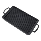 Mini Aluminium Alloy Charcoal Grill Pan with Fast Even Heating for Home Cooking, Camping and Picnics, Black, 24 x 15 cm