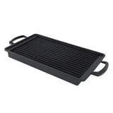 Mini Aluminium Alloy Charcoal Grill Pan with Fast Even Heating for Home Cooking, Camping and Picnics, Black, 24 x 15 cm
