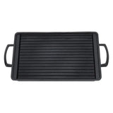 Mini Aluminium Alloy Charcoal Grill Pan with Fast Even Heating for Home Cooking, Camping and Picnics, Black, 24 x 15 cm