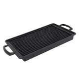 Mini Aluminium Alloy Charcoal Grill Pan with Fast Even Heating for Home Cooking, Camping and Picnics, Black, 24 x 15 cm