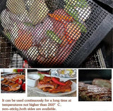 BBQ Grill Mesh Bag Set with 2 Silicone Brushes, Reusable Non-Stick PTFE Food Pouches for Charcoal Grilling, Black, 14 x 22 cm In Australia - Darrahopens