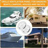 2 Pack BBQ Smoker Vent Covers, Adjustable Stainless Steel Air Vents Replacement Kit for Grills Ovens and Stoves, 12.5 cm