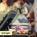 Grill Light With 360 Degree Rotation, Heat Resistant LED Clip On BBQ Light for Grilling, Camping and Outdoor Use, Black