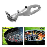 Steam BBQ Grill Cleaning Brush with Stainless Steel Bristles and Scraper for Charcoal Grills, Chemical-Free Cleaning Tool, Grey, 37 cm In Australia - Darrahopens