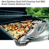 Steam BBQ Grill Cleaning Brush with Stainless Steel Bristles and Scraper for Charcoal Grills, Chemical-Free Cleaning Tool, Grey, 37 cm In Australia - Darrahopens