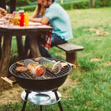 4 Pack Stainless Steel Rotisserie Grill Baskets with Stand, Cylindrical Mesh Tubes for Vegetables and Outdoor BBQ, Small, Silver