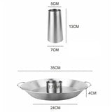 Stainless Steel Turkey Roaster Pan with Handles for Outdoor BBQ Picnic and Home Grilling Silver 35 x 4 cm In Australia - Darrahopens