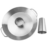 Stainless Steel Turkey Roaster Pan with Handles for Outdoor BBQ Picnic and Home Grilling Silver 35 x 4 cm