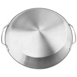 Stainless Steel Turkey Roaster Pan with Handles for Outdoor BBQ Picnic and Home Grilling Silver 35 x 4 cm
