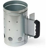 Charcoal Chimney Starter for Charcoal Grills, Galvanized Steel with Cool Touch Bakelite Handle, Outdoor BBQ, Grey, 15.8 x 15.8 x 27 cm