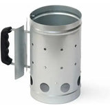 Charcoal Chimney Starter for Charcoal Grills, Galvanized Steel with Cool Touch Bakelite Handle, Outdoor BBQ, Grey, 15.8 x 15.8 x 27 cm