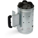 Charcoal Chimney Starter for Charcoal Grills, Galvanized Steel with Cool Touch Bakelite Handle, Outdoor BBQ, Grey, 15.8 x 15.8 x 27 cm