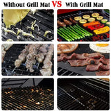 3 Pack Grill Mats Non-Stick Reusable PTFE Fiberglass BBQ Mats for Gas and Charcoal Grills Black 50 x 40 cm In Australia - Darrahopens
