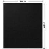 3 Pack Grill Mats Non-Stick Reusable PTFE Fiberglass BBQ Mats for Gas and Charcoal Grills Black 50 x 40 cm