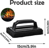 3 Pack Grill Cleaning Brush Set, Deep Cleaning PP Bristle Scrubber With Handle for Gas, Charcoal and Electric Grills, Black