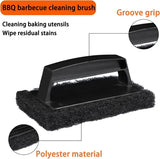 3 Pack Grill Cleaning Brush Set, Deep Cleaning PP Bristle Scrubber With Handle for Gas, Charcoal and Electric Grills, Black