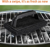 3 Pack Grill Cleaning Brush Set, Deep Cleaning PP Bristle Scrubber With Handle for Gas, Charcoal and Electric Grills, Black