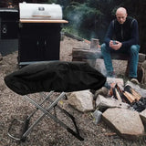 Compact Grill Cover Adjustable Elastic Hem 210D Oxford Fabric for Outdoor Gas Charcoal Grills Black 100 x 47 x 25 cm
