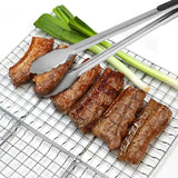 2 Pack 430 Stainless Steel Locking Kitchen Tongs with Silicone Grip for BBQ Cooking, Serving and Outdoor Grilling, 36 cm