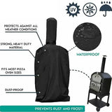 Pizza Oven Cover Waterproof Polyester Protective Cover for Outdoor Wood Fired and Charcoal Pizza Ovens Black 170 x 65 x 55 cm