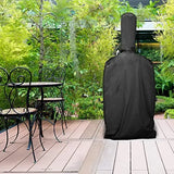 Pizza Oven Cover Waterproof Polyester Protective Cover for Outdoor Wood Fired and Charcoal Pizza Ovens Black 170 x 65 x 55 cm