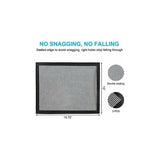 3 Pack Reusable Fibreglass Grill Mats with Non-Stick PTFE Coating for Gas, Charcoal Grills and Pellet Smokers, Black, 40 x 33 cm