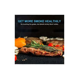 3 Pack Reusable Fibreglass Grill Mats with Non-Stick PTFE Coating for Gas, Charcoal Grills and Pellet Smokers, Black, 40 x 33 cm