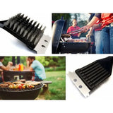 Stainless Steel Grill Brush With Scraper Cleaning Tool For Charcoal Grills Electric Grills And Smokers Black