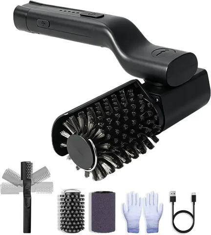 Rechargeable Electric Grill Cleaning Brush, Cordless 3 Speed Stainless Steel Brush Head, IPX5 Waterproof for Gas and Charcoal Grills, Black In Australia - Darrahopens