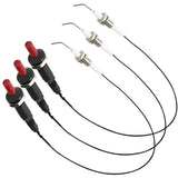 3 Pack Universal Piezo Ignition Kits with Ceramic Electrodes and Wires for Gas Grills, Stoves and Fireplaces, Black and White, 30 cm
