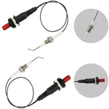3 Pack Universal Piezo Ignition Kits with Ceramic Electrodes and Wires for Gas Grills, Stoves and Fireplaces, Black and White, 30 cm