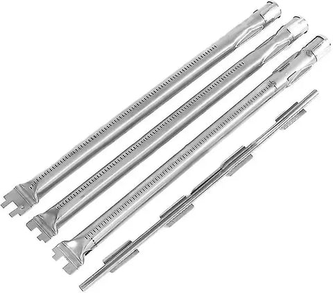 4 Piece Stainless Steel Gas Grill Burner Tube Set with 3 Burners and Crossover Tube for Weber Spirit 300 Series, 46 cm, Silver In Australia - Darrahopens