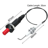 2 Pack Universal BBQ Grill Igniter Kit With Ceramic Spark Plug Cable Push Button for Propane and Natural Gas Grills