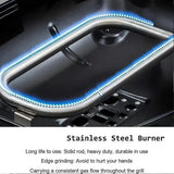 Stainless Steel Gas Grill Burner Tube Replacement for Weber Q100, Q120, Q1000, Q1200 and Baby Q Grills, Silver, 43 cm