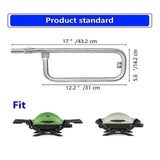 Stainless Steel Gas Grill Burner Tube Replacement for Weber Q100, Q120, Q1000, Q1200 and Baby Q Grills, Silver, 43 cm