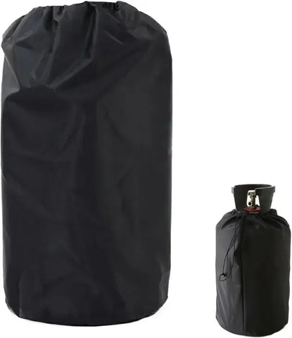 Waterproof Propane Gas Tank Cover with Drawstring, Dustproof Polyester Protection for Outdoor BBQ and Camping Cylinders, Black, 31 x 59 cm In Australia - Darrahopens