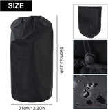 Waterproof Propane Gas Tank Cover with Drawstring, Dustproof Polyester Protection for Outdoor BBQ and Camping Cylinders, Black, 31 x 59 cm In Australia - Darrahopens