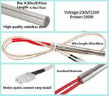 Pellet Grill Igniter Hot Rod Replacement for Traeger, Camp Chef and Pit Boss BBQ Grills, for Reliable Grill Repairs, 120V, 10 x 96 mm