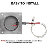 Pellet Grill Igniter Hot Rod Replacement for Traeger, Camp Chef and Pit Boss BBQ Grills, for Reliable Grill Repairs, 120V, 10 x 96 mm