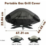 600D Waterproof Grill Cover with UV Protection for Weber Q100, Q1000, Q1200, Q1400 and Baby Q Portable Gas Grills, Black In Australia - Darrahopens