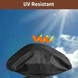 600D Waterproof Grill Cover with UV Protection for Weber Q100, Q1000, Q1200, Q1400 and Baby Q Portable Gas Grills, Black