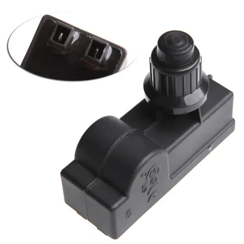 BBQ Grill Igniter Push Button Replacement, 2 Outlet AAA Battery Spark Generator for Gas Grills, Metal and Plastic, Black