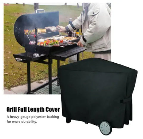 Waterproof 420D Polyester Grill Cover Compatible with Weber Q2000 and Q3000 Gas Grills, UV Resistant Patio Protection, 112 x 64 x 96 cm