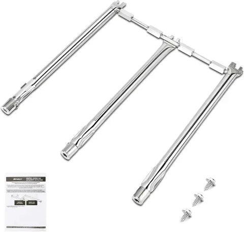 Grill Burner Replacement Set for Weber Spirit 300 Series, 304 Stainless Steel, Front Control Models, Silver In Australia - Darrahopens