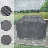 Heavy Duty Waterproof Grill Cover with UV Protection for 3 and 4 Burner Gas Grills, Outdoor Patio and Garden Storage, Grey, 163 cm