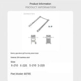 Grill Burner Tube Replacement Stainless Steel Even Heating for Weber Spirit E 210 E 220 S 210 S 220 Silver