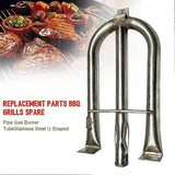 U Shaped Gas Grill Burner Tube Stainless Steel Adjustable Universal Replacement for Gas Grills Silver In Australia - Darrahopens
