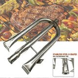 U Shaped Gas Grill Burner Tube Stainless Steel Adjustable Universal Replacement for Gas Grills Silver In Australia - Darrahopens