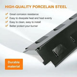 3 Pack Gas Grill Heat Plate Set, Porcelain Steel Burner Cover Replacement for Char-Broil and Kenmore Grills, 37 cm In Australia - Darrahopens